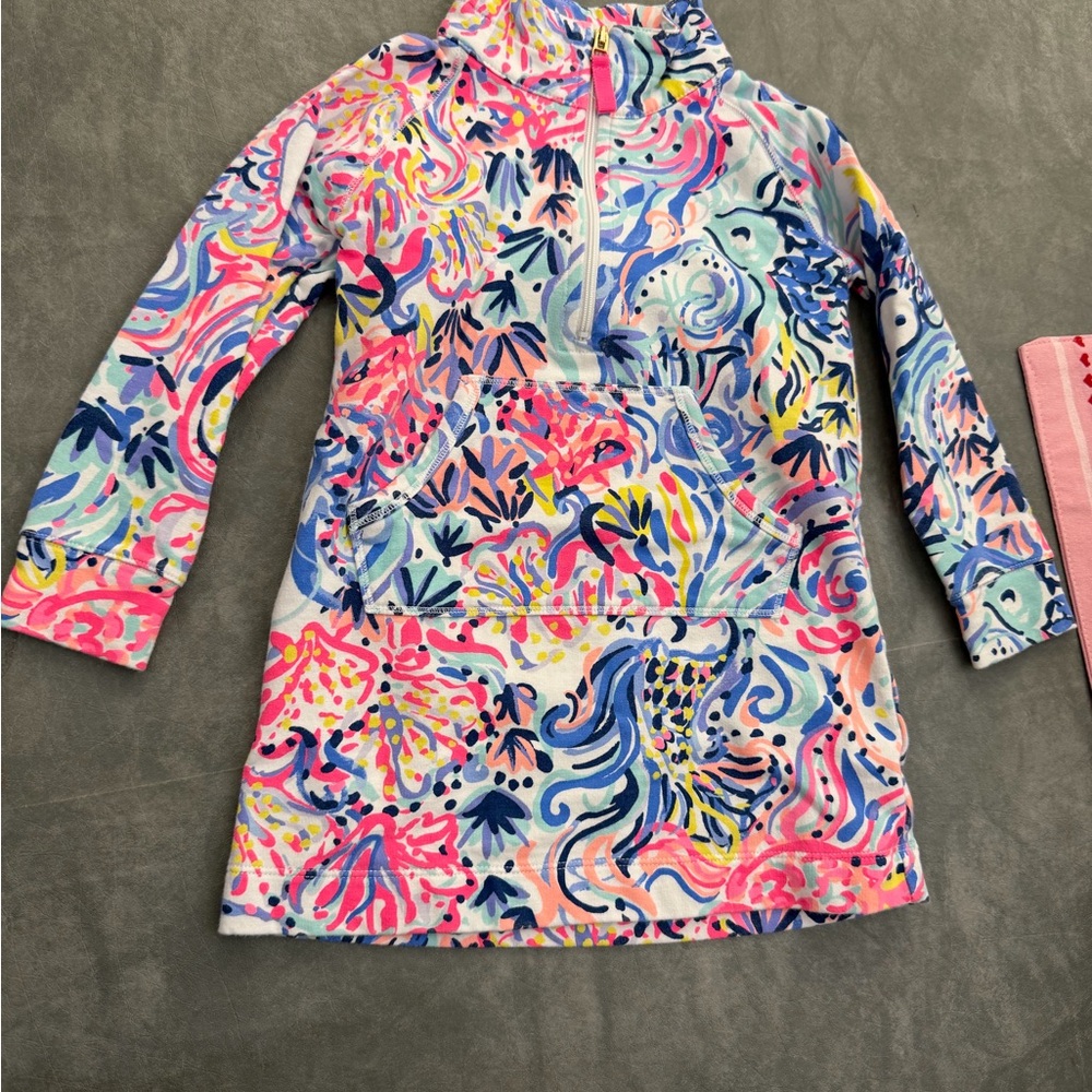 Lilly Pulitzer Pink and Blue Kids Swim Cover-Up